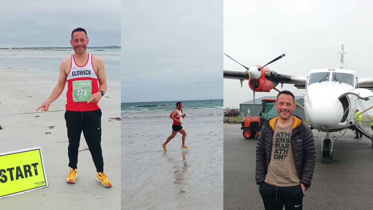 Richard Houghton at the Tiree Half Marathon